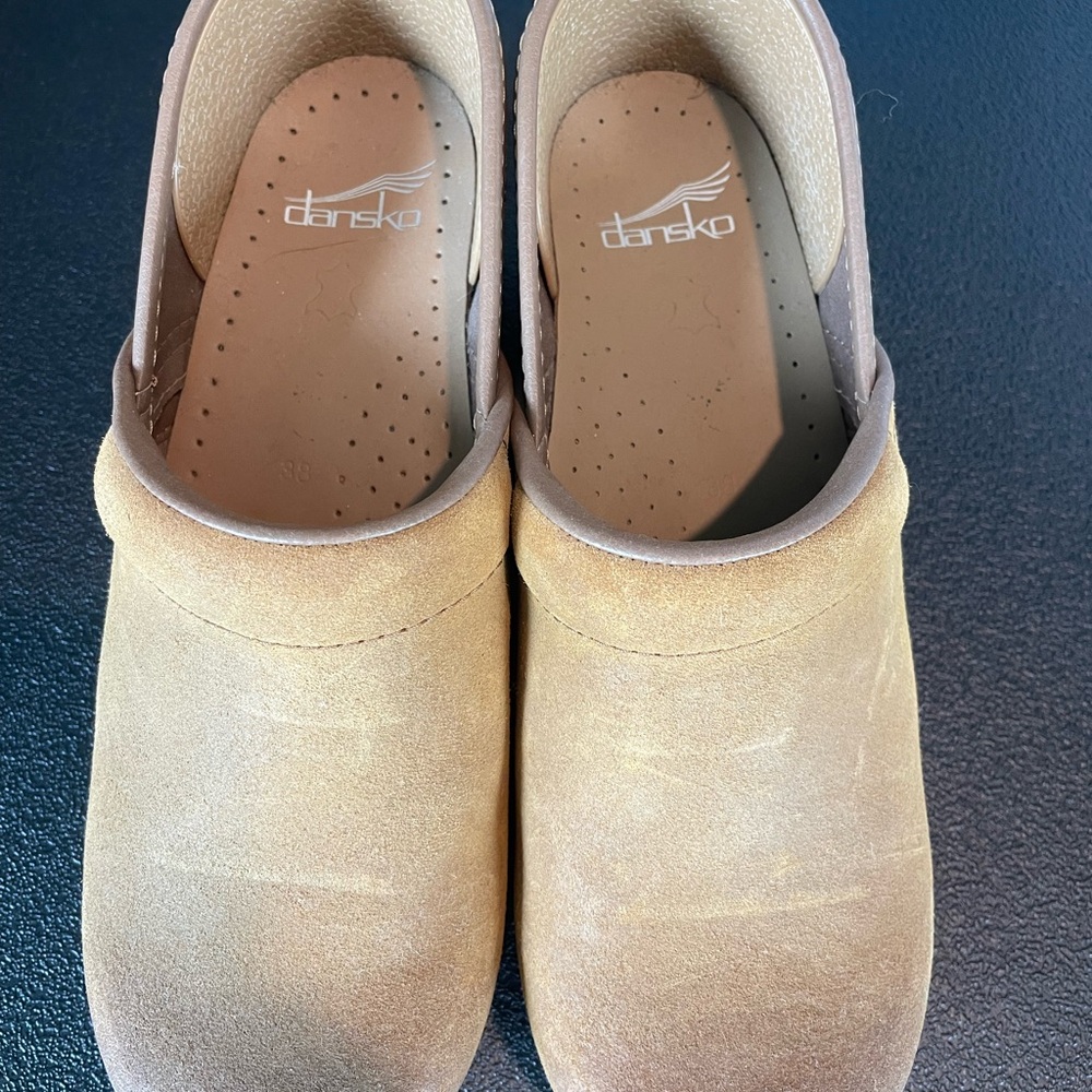 Dansko Tan Mules Comfort Clogs